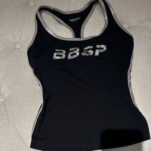 Bebe Black and Gray Women's Tank Top